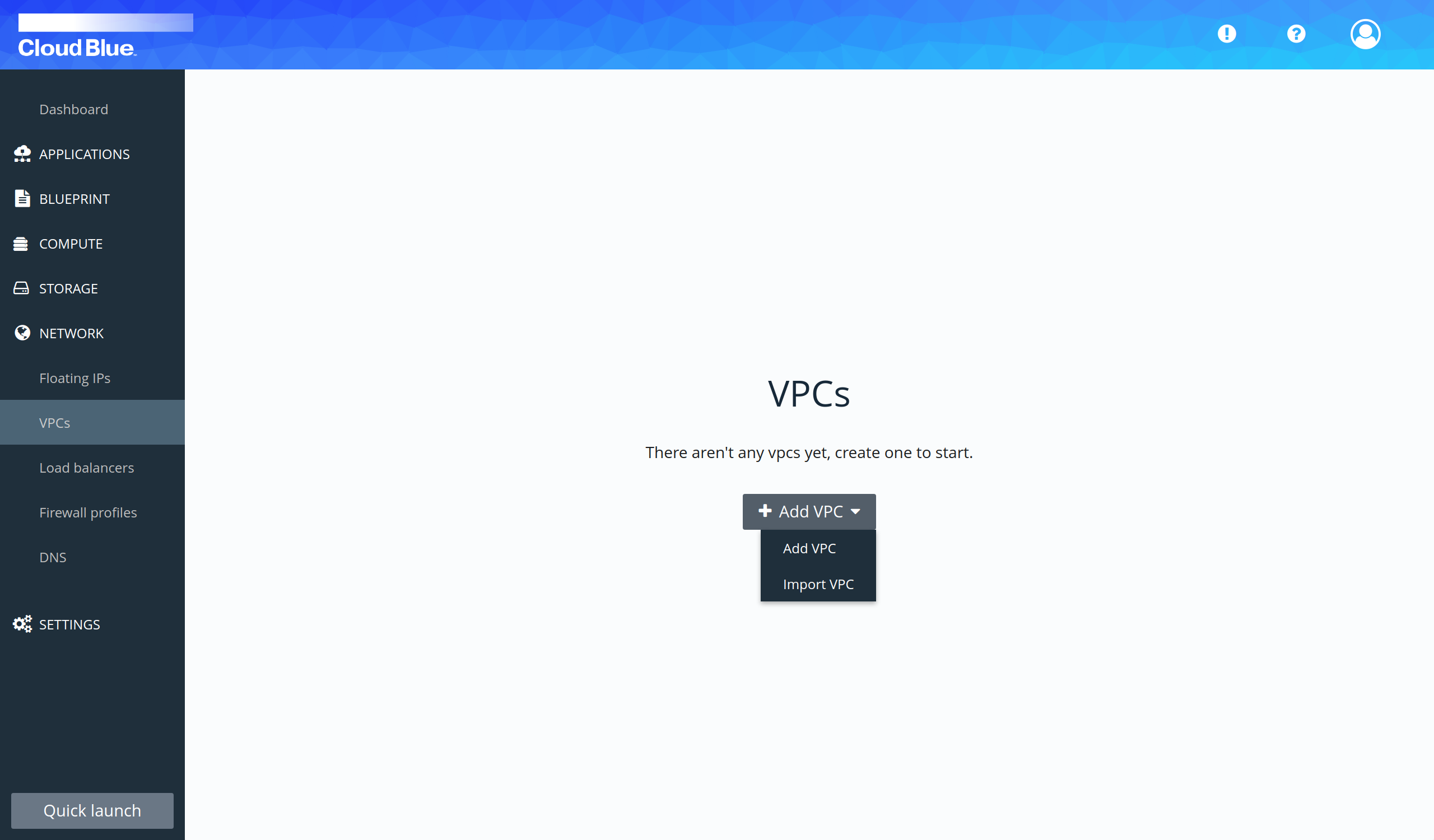 VPC importation select